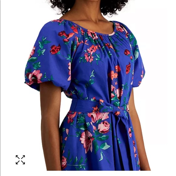 NWT kensie Printed Cotton Midi Dress - Picture 4 of 4